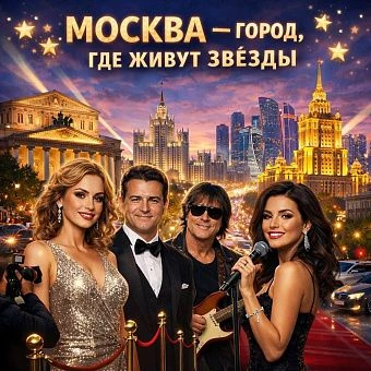  Вечерняя автобусно-пешеходная экскурсия "Москва - город, где живут звезды"